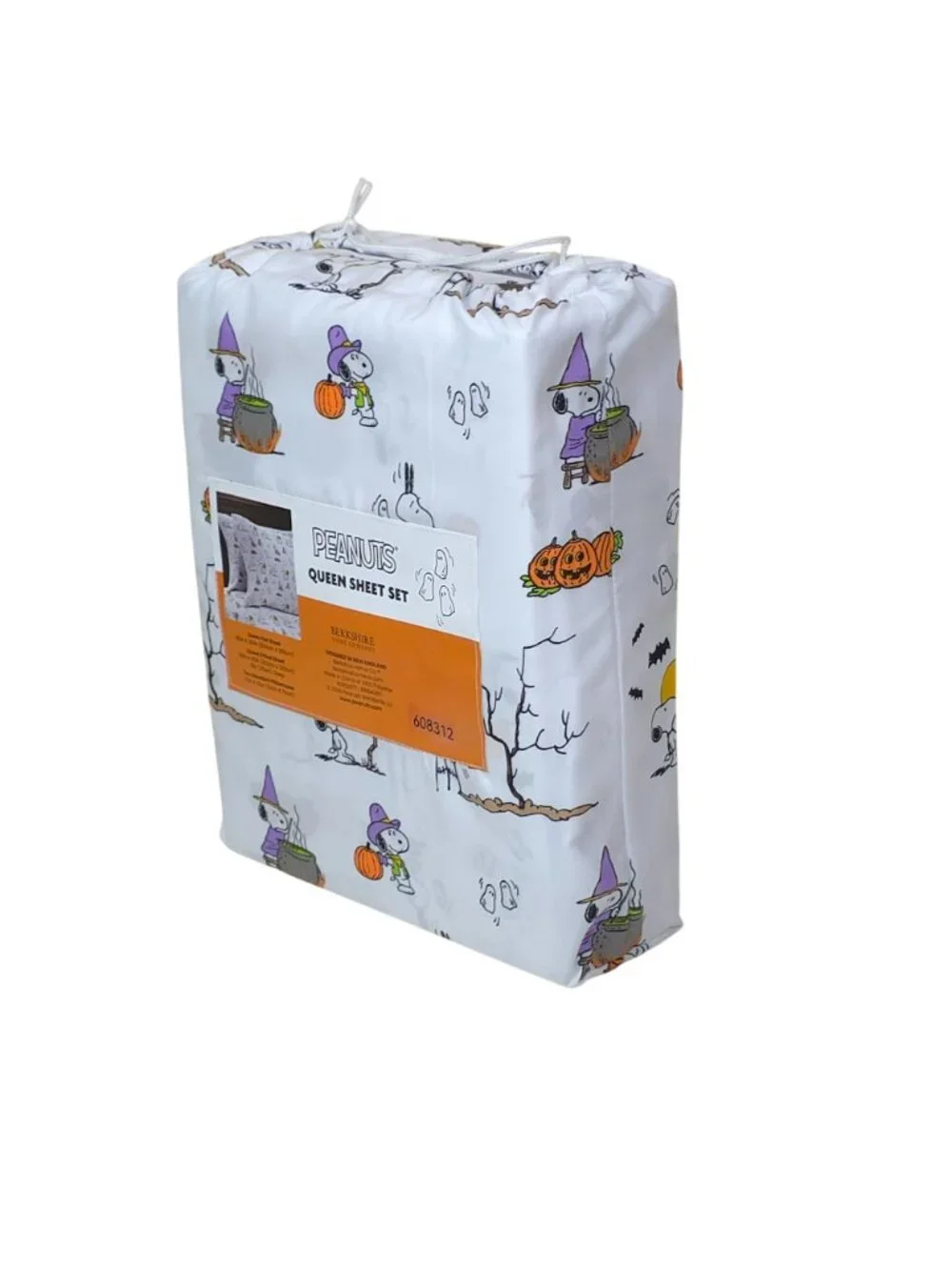 Peanuts Halloween-Themed Queen Sheet Set By Berkshire With Snoopy & Woodstock